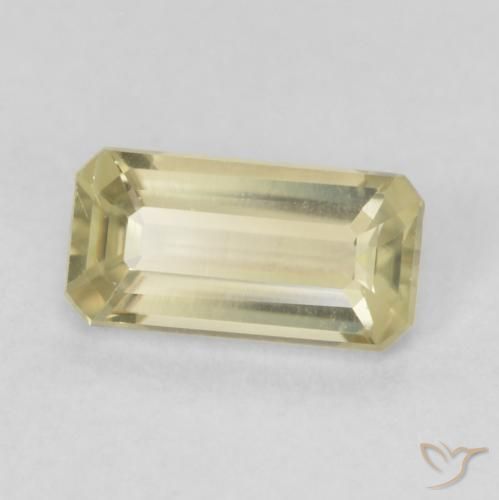 Diaspore Couleur Changeant Jaune moelleux naturelle Octogone / coupe Émeraude, 0.55 ct, VVS