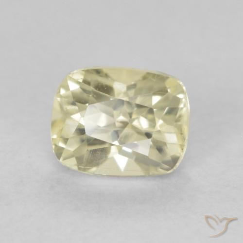 Diaspore Couleur Changeant Jaune clair naturelle Coussin, 0.73 ct, VS