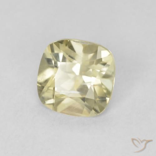 Diaspore Couleur Changeant Jaune clair naturelle Coussin, 0.75 ct, VS