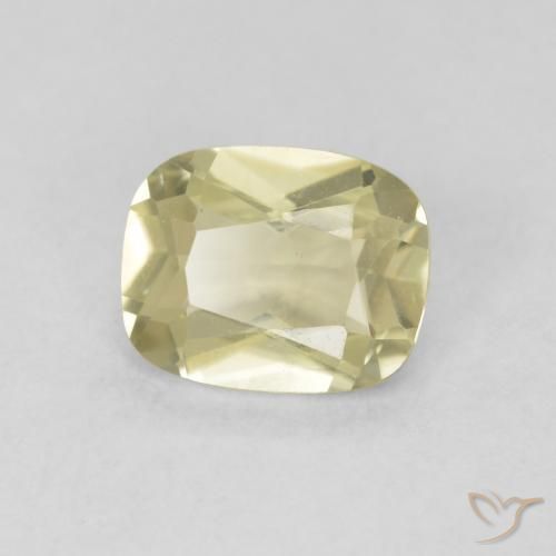 Diaspore Couleur Changeant Jaune clair naturelle Coussin, 0.77 ct, VS