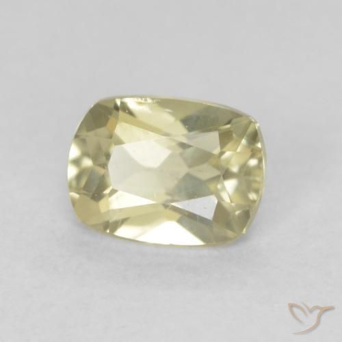 Diaspore Couleur Changeant Jaune clair naturelle Coussin, 0.78 ct, VS