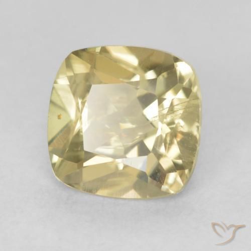 Diaspore Couleur Changeant Jaune clair naturelle Coussin, 1.20 ct, VS