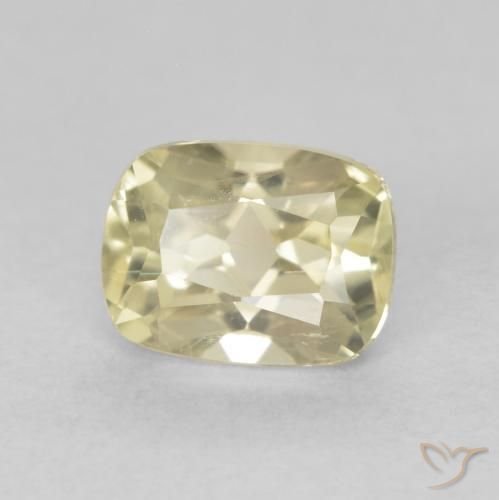 Diaspore Couleur Changeant Jaune clair naturelle Coussin, 0.93 ct, VS