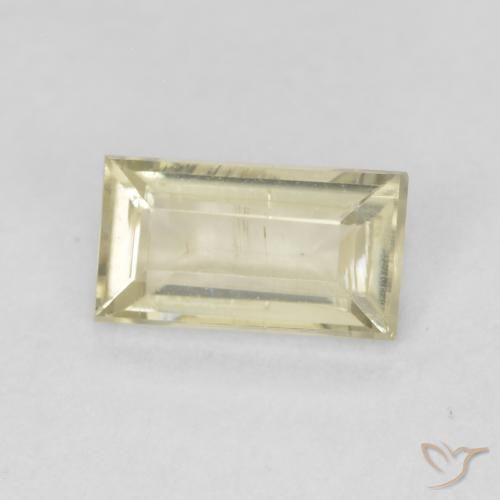 Diaspore Couleur Changeant Jaune clair naturelle Baquette, 0.53 ct, VS