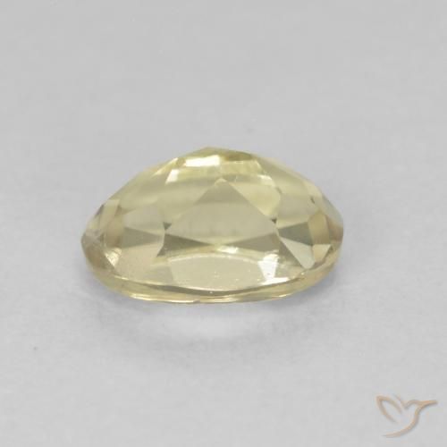 Diaspore Couleur Changeant Jaune très clair naturelle ovale, 0.67 ct, VS