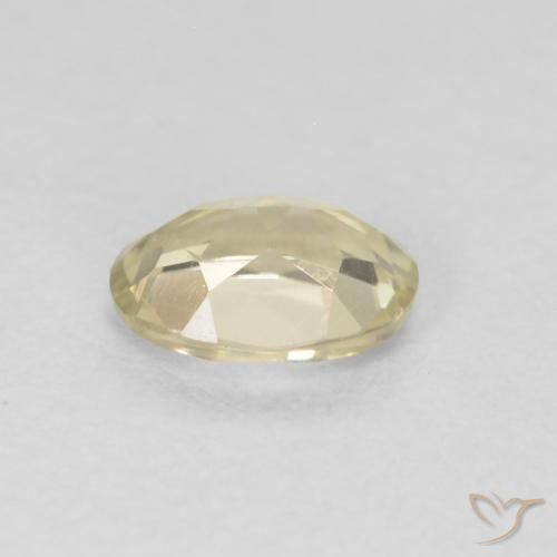 Diaspore Couleur Changeant Jaune clair naturelle ovale, 0.41 ct, VS