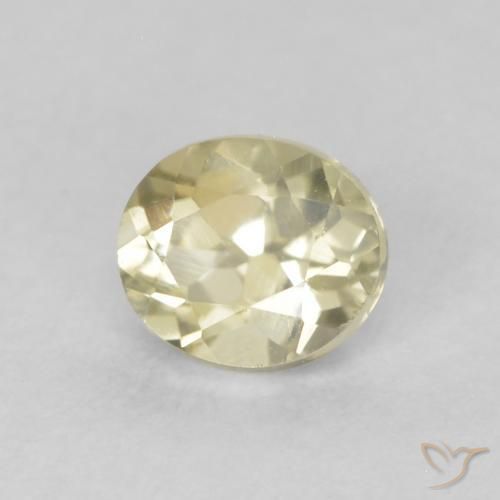Diaspore Couleur Changeant Jaune clair naturelle ovale, 0.35 ct, VS