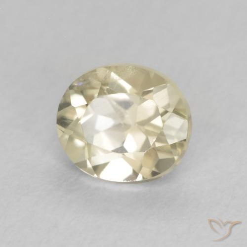 Diaspore Couleur Changeant Jaune clair naturelle ovale, 0.60 ct, VS