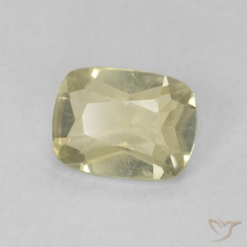 Diaspore Couleur Changeant Jaune clair naturelle Coussin, 0.76 ct, VVS