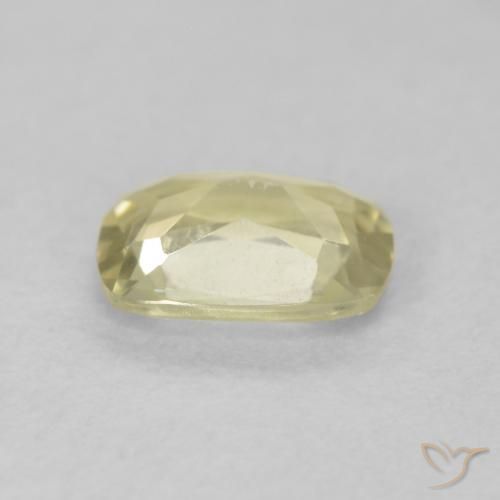 Diaspore Couleur Changeant Jaune clair naturelle Coussin, 0.76 ct, VVS