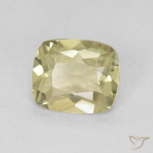 Diaspore Couleur Changeant Jaune clair naturelle Coussin, 0.89 ct, VVS