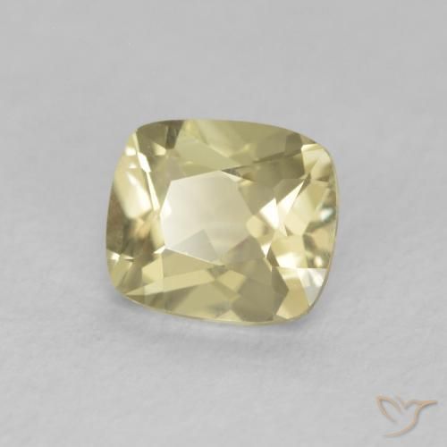 Diaspore Couleur Changeant Jaune clair naturelle Coussin, 0.79 ct, VVS