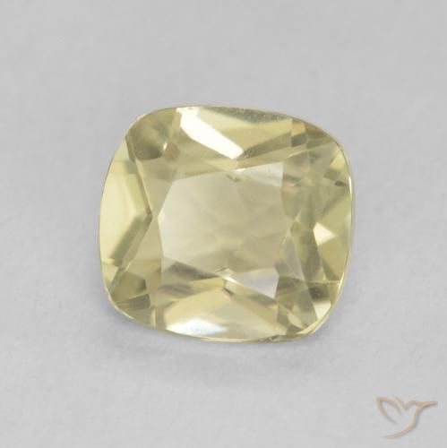 Diaspore Couleur Changeant Jaune clair naturelle Coussin, 1.04 ct, VVS