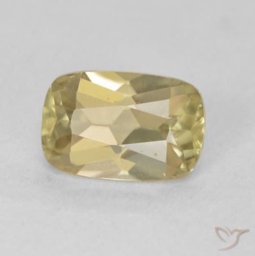 Diaspore Couleur Changeant Jaune clair naturelle Coussin, 1.01 ct, VVS