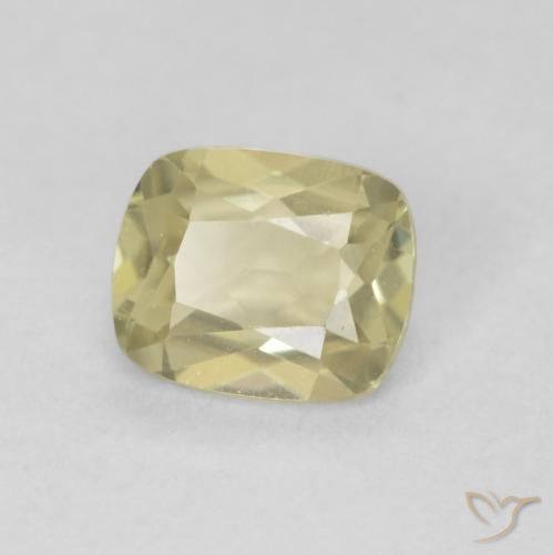 Diaspore Couleur Changeant Jaune clair naturelle Coussin, 0.75 ct, VVS