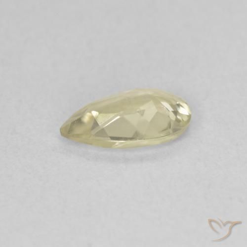 Diaspore Couleur Changeant Jaune clair naturelle En forme de poire, 0.54 ct, VVS-VS