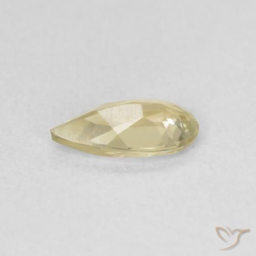 Diaspore Couleur Changeant Jaune clair naturelle En forme de poire, 0.55 ct, VVS-VS