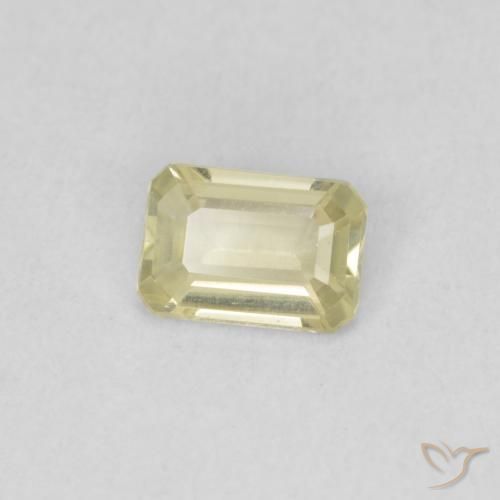 Diaspore Couleur Changeant Jaune clair naturelle Octogone / coupe Émeraude, 0.55 ct, VVS-VS
