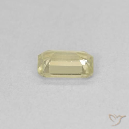 Diaspore Couleur Changeant Jaune clair naturelle Octogone / coupe Émeraude, 0.55 ct, VVS-VS