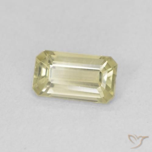 Diaspore Couleur Changeant Jaune clair naturelle Octogone / coupe Émeraude, 0.88 ct, VVS-VS