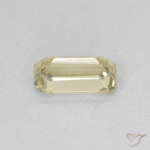 Diaspore Couleur Changeant Jaune clair naturelle Octogone / coupe Émeraude, 0.88 ct, VVS-VS