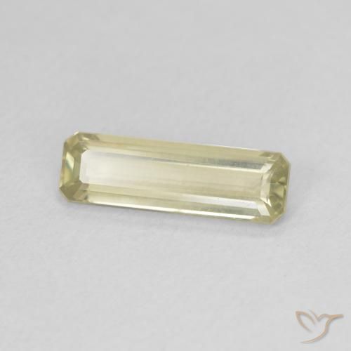 Diaspore Couleur Changeant Jaune clair naturelle Octogone / coupe Émeraude, 1.26 ct, VVS-VS