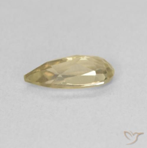 Diaspore Couleur Changeant Jaune clair naturelle En forme de poire, 0.80 ct, VVS-VS