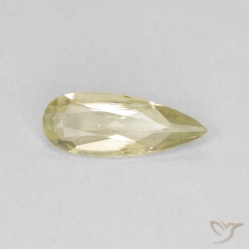 Diaspore Couleur Changeant Jaune clair naturelle En forme de poire, 1.08 ct, VS