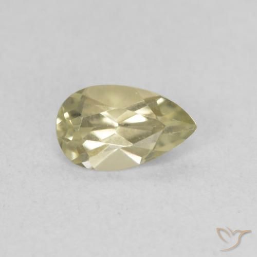 Diaspore Couleur Changeant Jaune moelleux naturelle En forme de poire, 0.49 ct, VVS