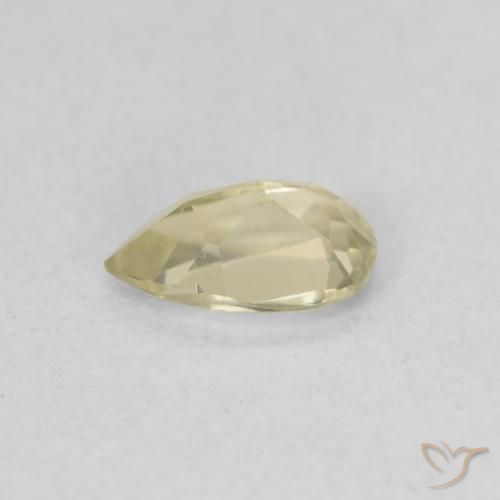 Diaspore Couleur Changeant Jaune moelleux naturelle En forme de poire, 0.49 ct, VVS