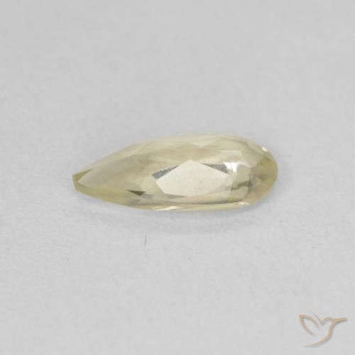 Diaspore Couleur Changeant Jaune clair naturelle En forme de poire, 0.71 ct, VVS