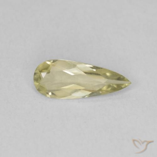 Diaspore Couleur Changeant Jaune clair naturelle En forme de poire, 0.61 ct, VVS