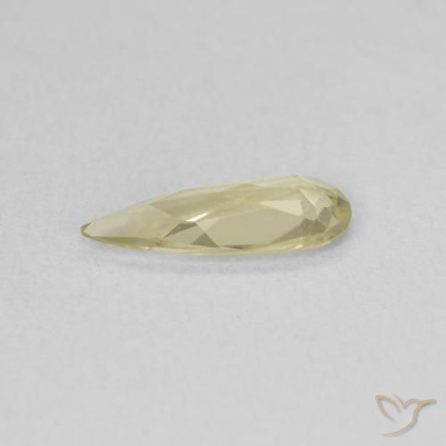 Diaspore Couleur Changeant Jaune clair naturelle En forme de poire, 0.61 ct, VVS