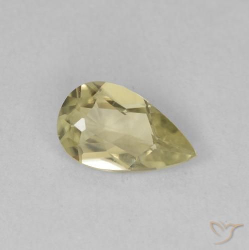 Diaspore Couleur Changeant Jaune moyen naturelle En forme de poire, 0.75 ct, VVS