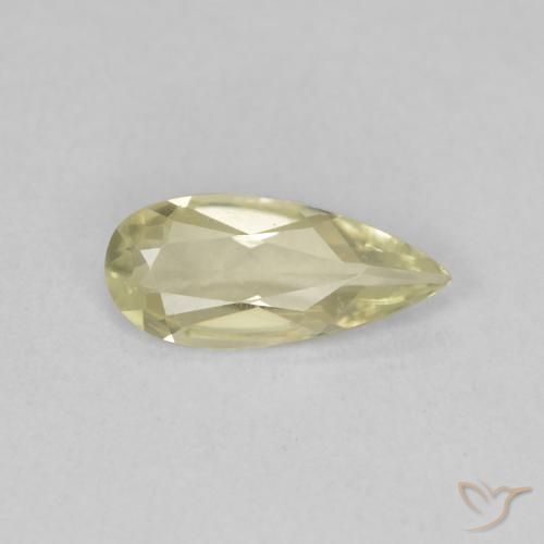 Diaspore Couleur Changeant Jaune moyen naturelle En forme de poire, 0.91 ct, VVS
