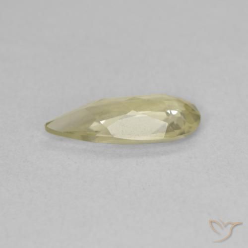 Diaspore Couleur Changeant Jaune moyen naturelle En forme de poire, 0.91 ct, VVS