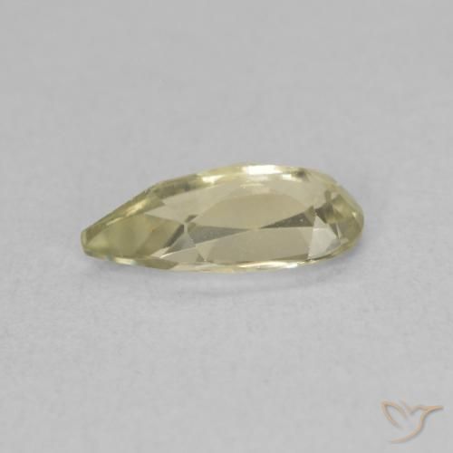 Diaspore Couleur Changeant Jaune clair naturelle En forme de poire, 0.74 ct, VVS