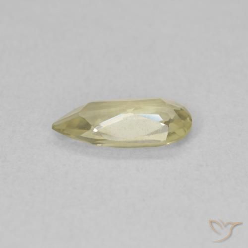 Diaspore Couleur Changeant Jaune clair naturelle En forme de poire, 0.46 ct, VVS