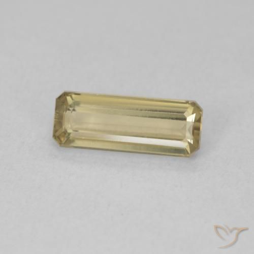 Diaspore Couleur Changeant Jaune clair naturelle Octogone / coupe Émeraude, 1.20 ct, VVS