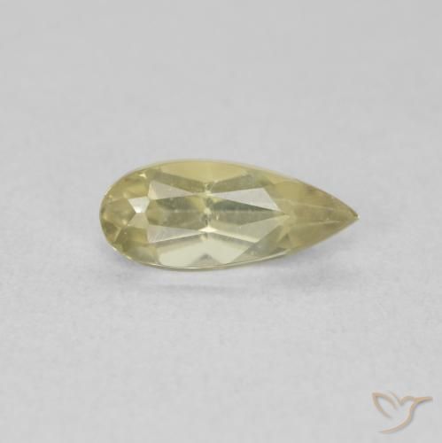 Diaspore Couleur Changeant Jaune moelleux naturelle En forme de poire, 0.66 ct, VVS