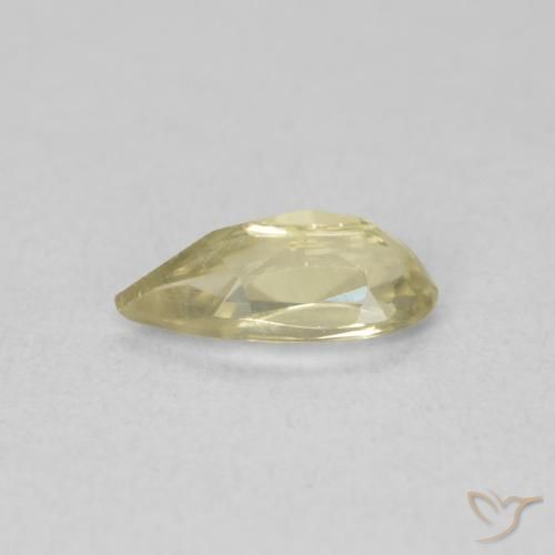 Diaspore Couleur Changeant Jaune moelleux naturelle En forme de poire, 0.66 ct, VVS