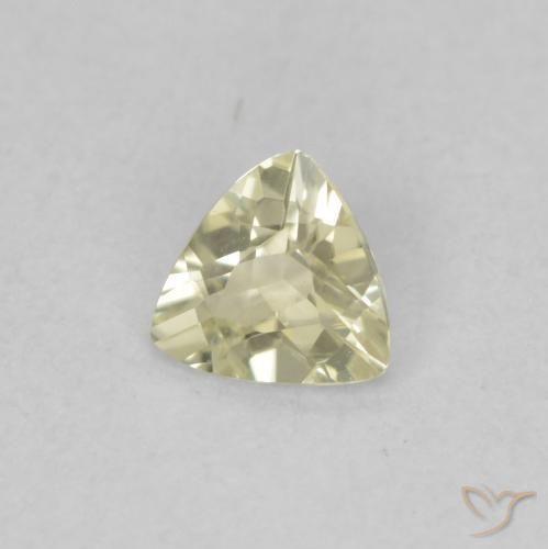 Diaspore Couleur Changeant Jaune clair naturelle Trillion, 0.31 ct, VVS