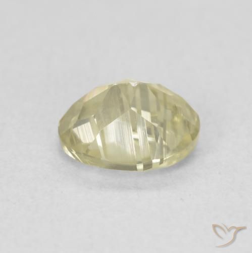 Diaspore Couleur Changeant Jaune clair naturelle ovale, 0.76 ct, VS-SI