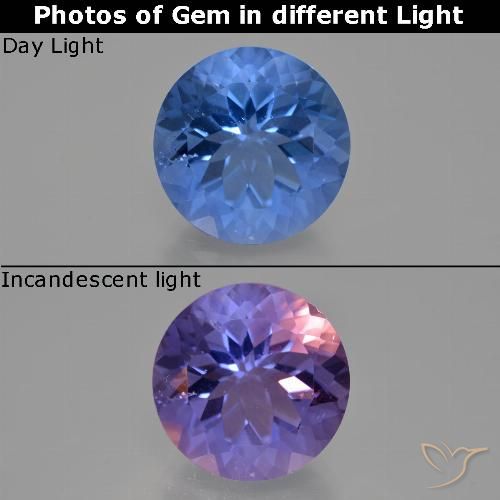 13.89ct Naturel Bleu marine Fluorite avec changement de couleur, Tour, VS