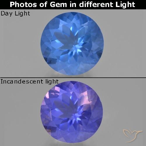 15.10ct Naturel Bleu vif Fluorite avec changement de couleur, Tour, VS