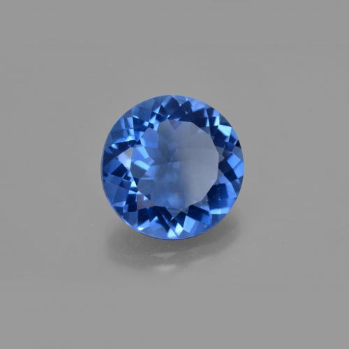 Fluorite à changement de couleur bleue naturelle coupe roude, 11,38 ct, VS