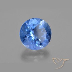 Fluorite avec changement de couleur Bleu moyen naturelle Coupe roude, 14.68 ct, VS
