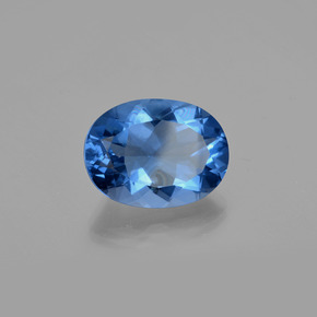 Fluorite à changement de couleur multicolore naturelle coupe ovale, 21,80 ct, VS