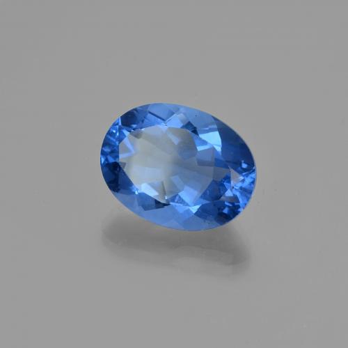 Fluorite à changement de couleur bleue naturelle coupe ovale, 21,49 ct, VS