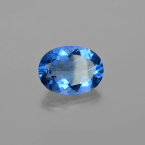 Fluorite à changement de couleur bleue naturelle coupe ovale, 19,78 ct, VS